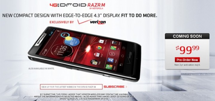 DROID RAZR can be ordered now