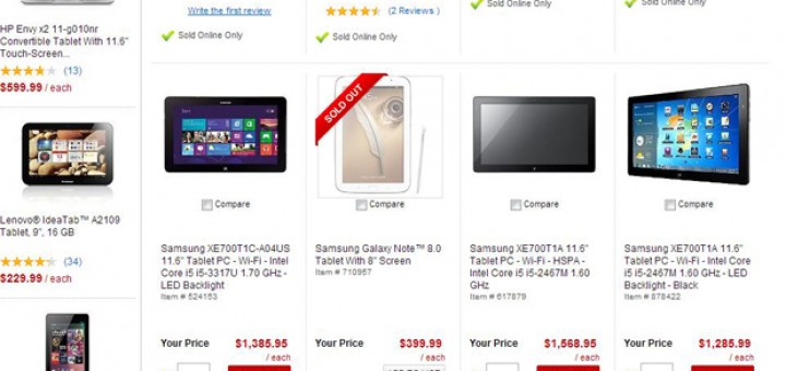 Office Depot offers Samsung Galaxy Note 8.0 for a relatively high price of $399.