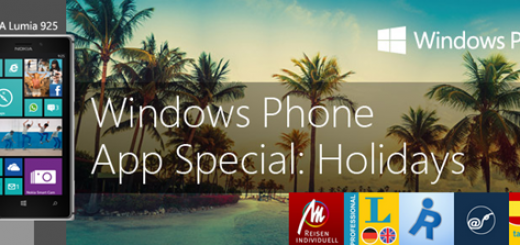 You can now obtain 5 travelling and holiday apps for free - a present from Windows Phone Germany.