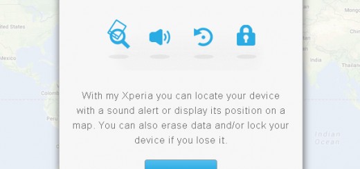 Sony My Xperia sign in screen