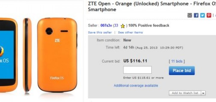 ZTE Open scores great sells numbers and now is out of stock on ebay