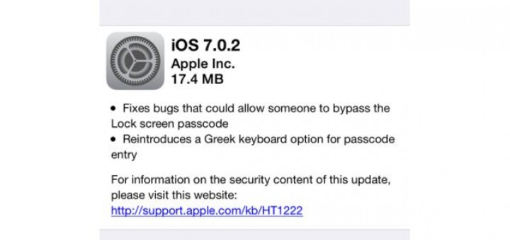 iOS 7.0.2 brings bug fixes and improvements