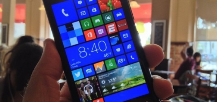 GDR3 homescreen on Lumia 1520