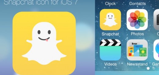 Snapchat logo, iOS 7