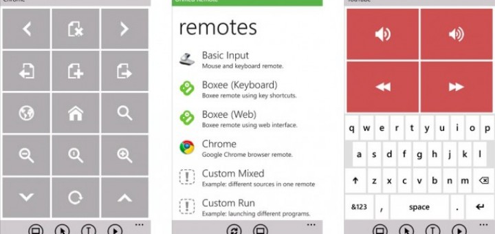 PC remote app for Windows Phone 8 and 7.x
