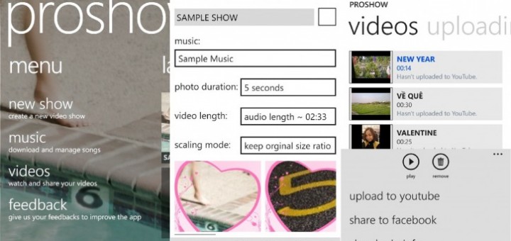 Proshow slideshow making app