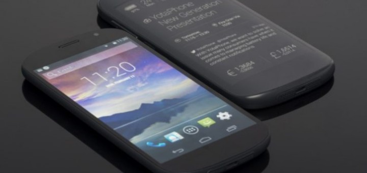 YotaPhone with a 5-inch front screen - front and back side